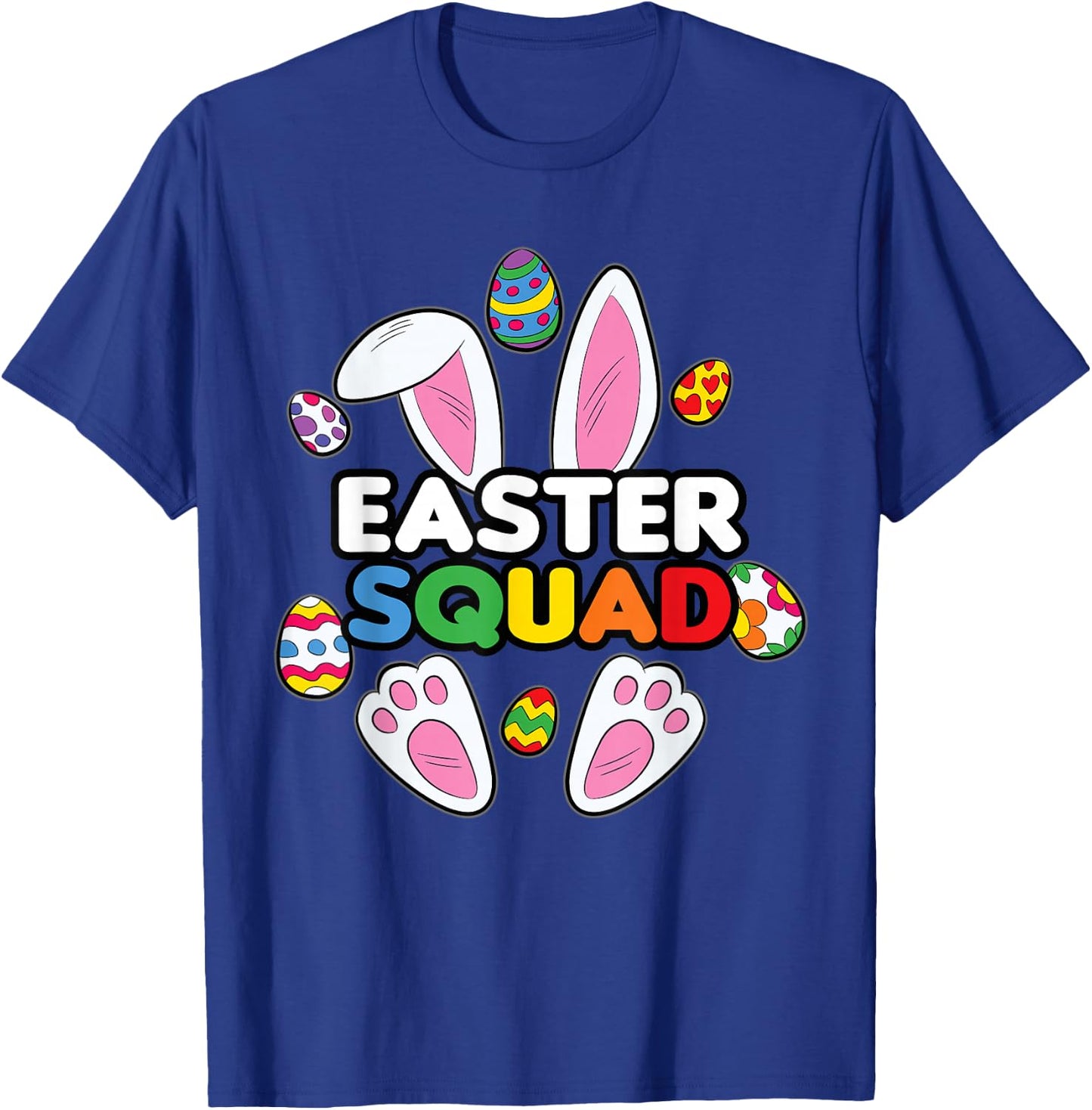 Easter Egg Hunting Squad Cute Bunny Rabbit T-Shirt - T-Shirt | Royal