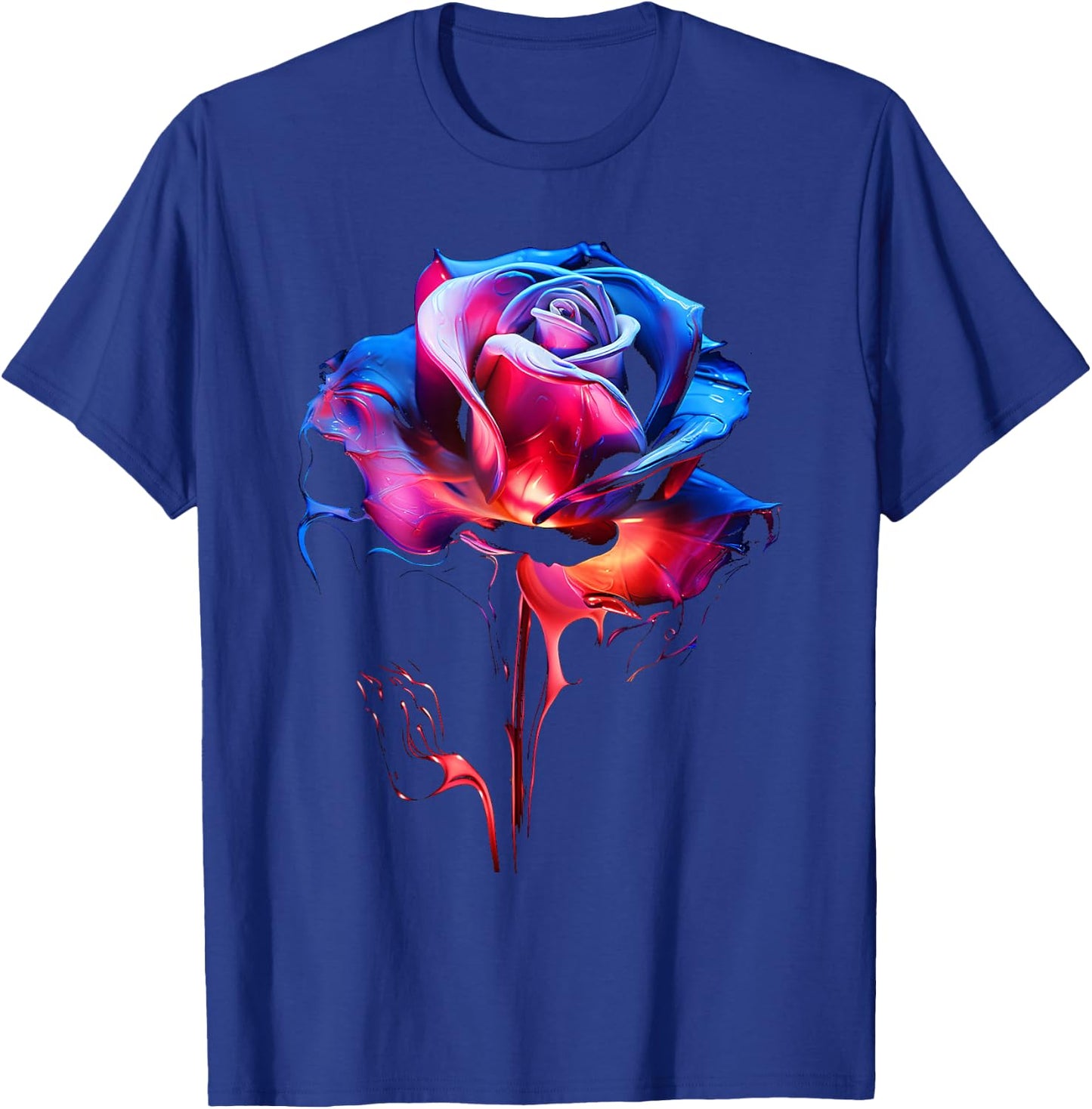 @rtY Rose Lover Artwork Grafik Flower Art Rose T-Shirt - T-Shirt | Royal