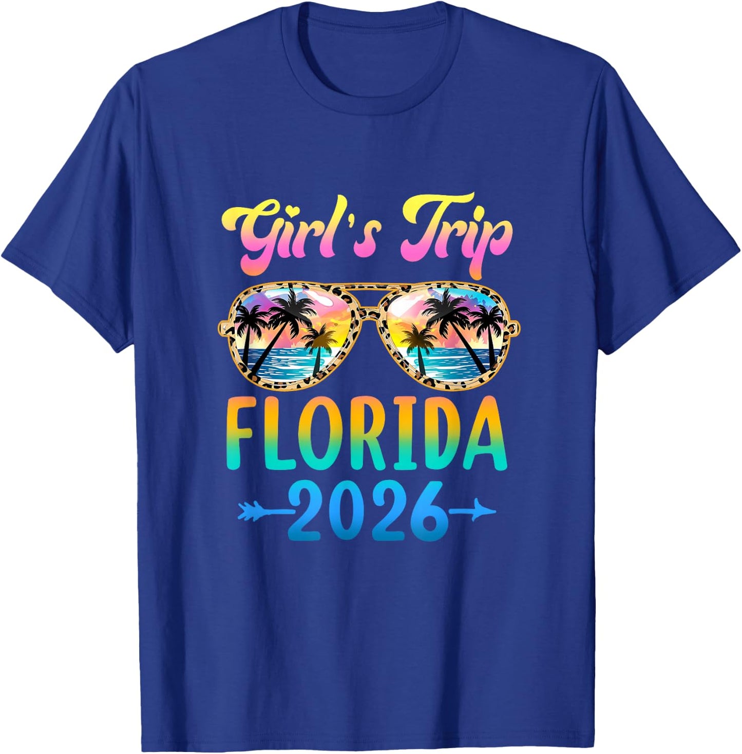 Girl's Trip Florida 2026 Summer Vacation Sunglasses T-Shirt - T-Shirt | Royal