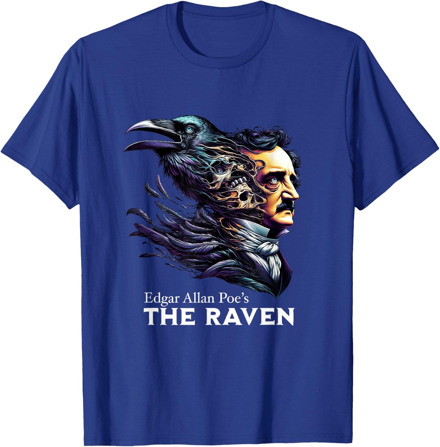 Edgar Allan Poe's The Raven Nevermore T-Shirt - T-Shirt | Royal