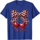 Cherry Leopard Coquette Bow Cute Cherries T-Shirt - T-Shirt | Royal