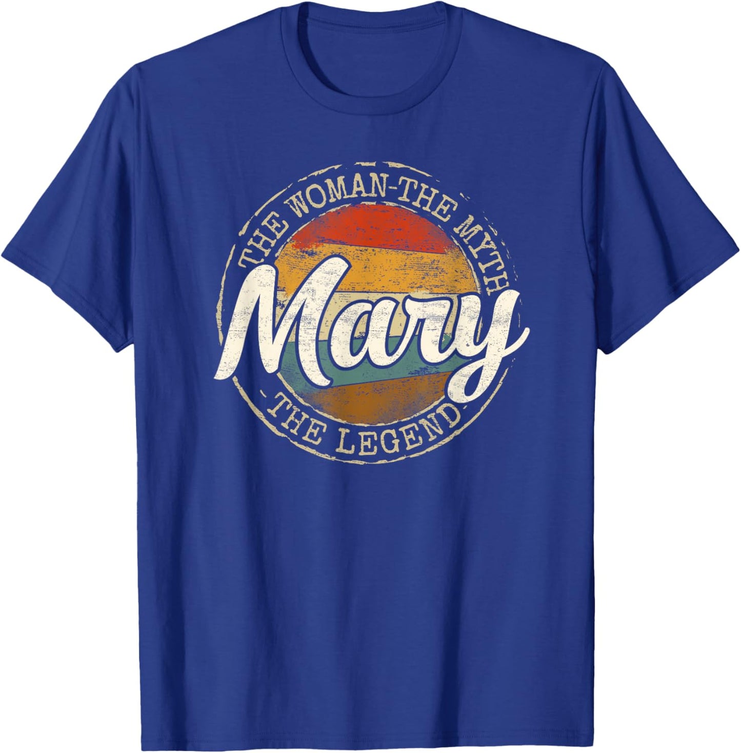 Mary The Woman The Myth The Legend Vintage Name T-Shirt - T-Shirt | Royal