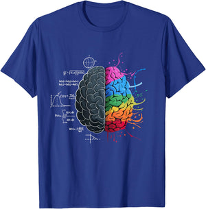 Balanced Brain: Logic Meets Art , Black, S T-Shirt - T-Shirt | Royal