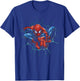 Marvel Spider-Man Web Sling Portrait T-Shirt - T-Shirt | Royal