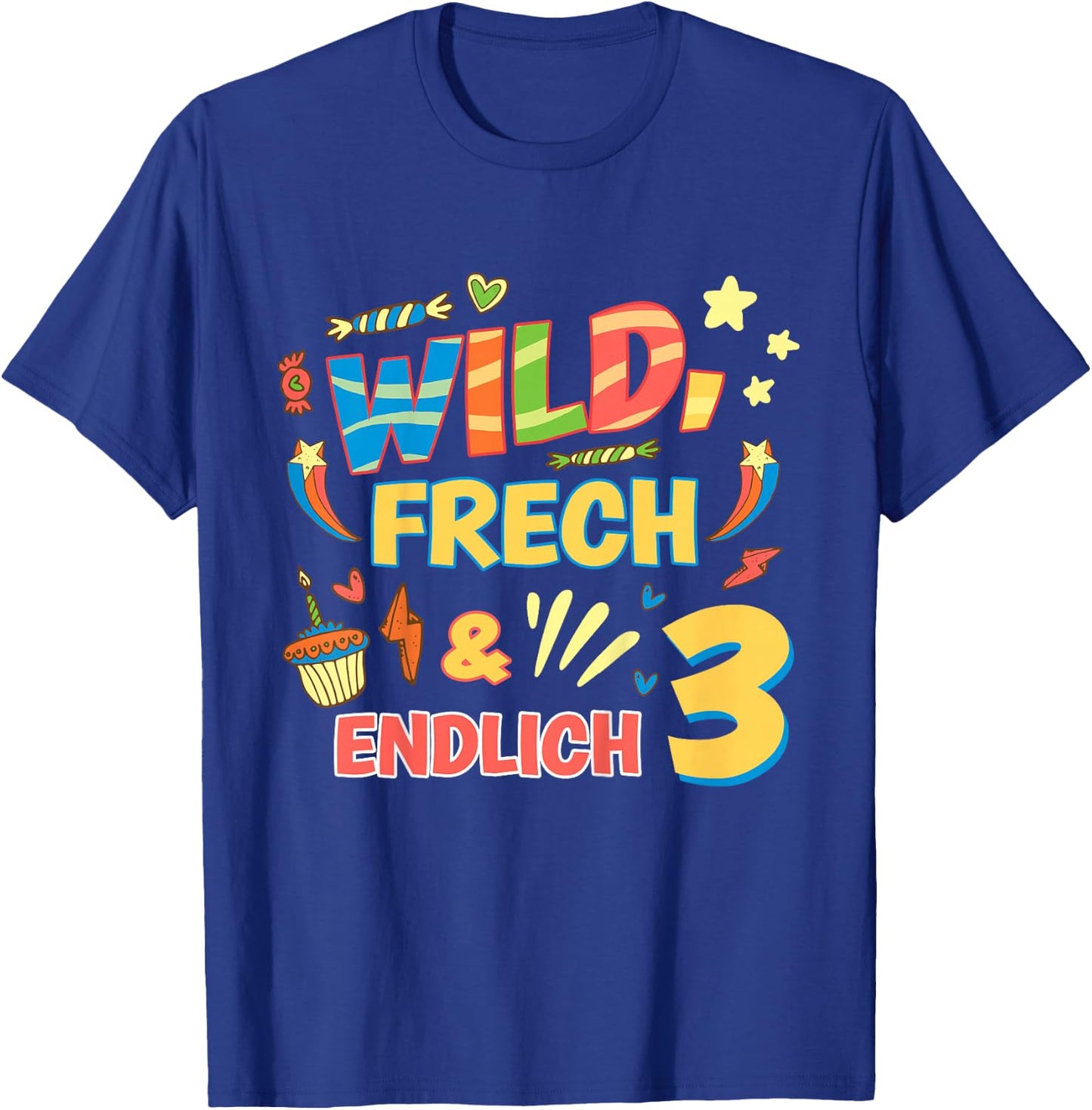 Children's Wild Cheeky and Finally 3 Years Birthday Shirt Birthday , black T-Shirt - T-Shirt | Royal