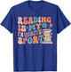 Funny Reading Is My Favorite Sport Retro Groovy Book Lovers T-Shirt - T-Shirt | Royal