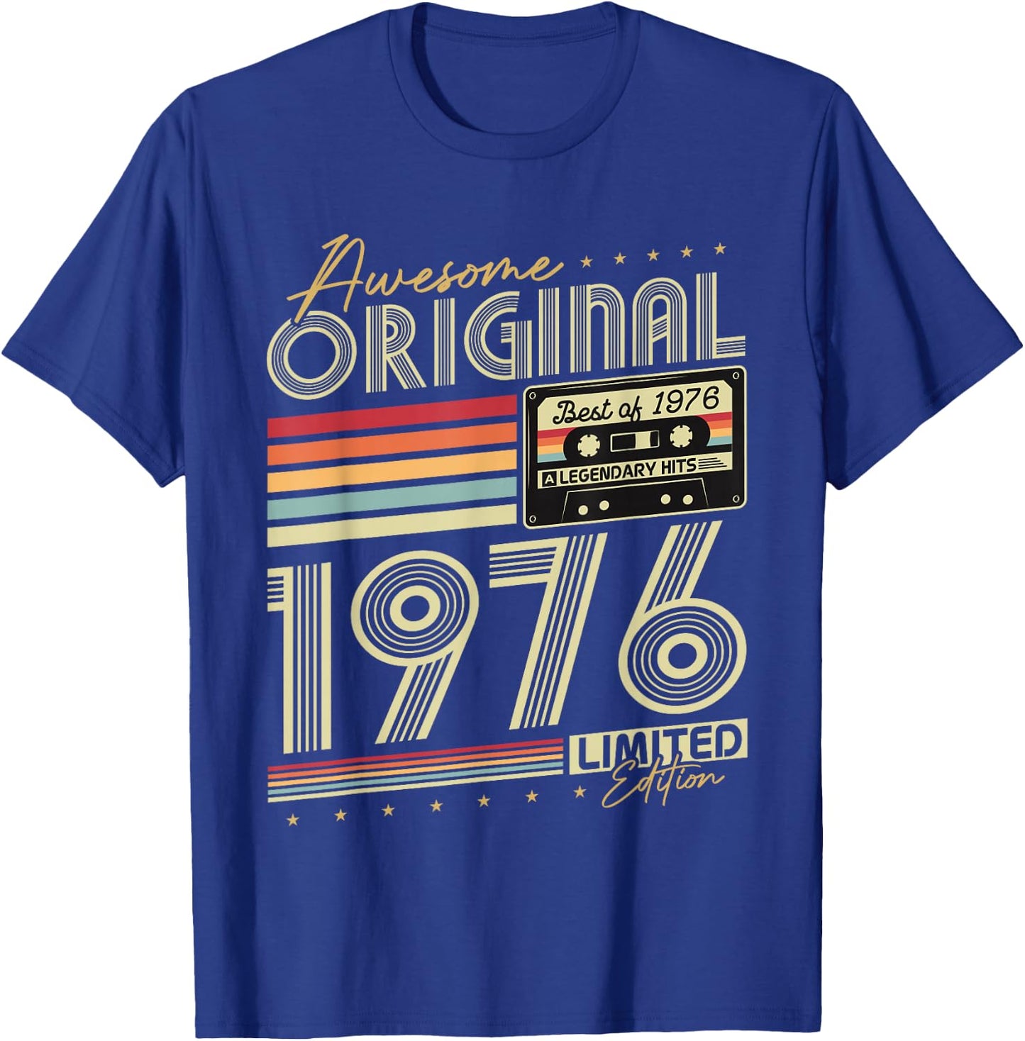 Original 1976 Vintage 50 Ans Anniversaire Cadeau Homme Femme T-Shirt - T-Shirt | Royal