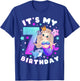7th Birthday Girl 7 Years Mermaid Number 7 T-Shirt - T-Shirt | Royal