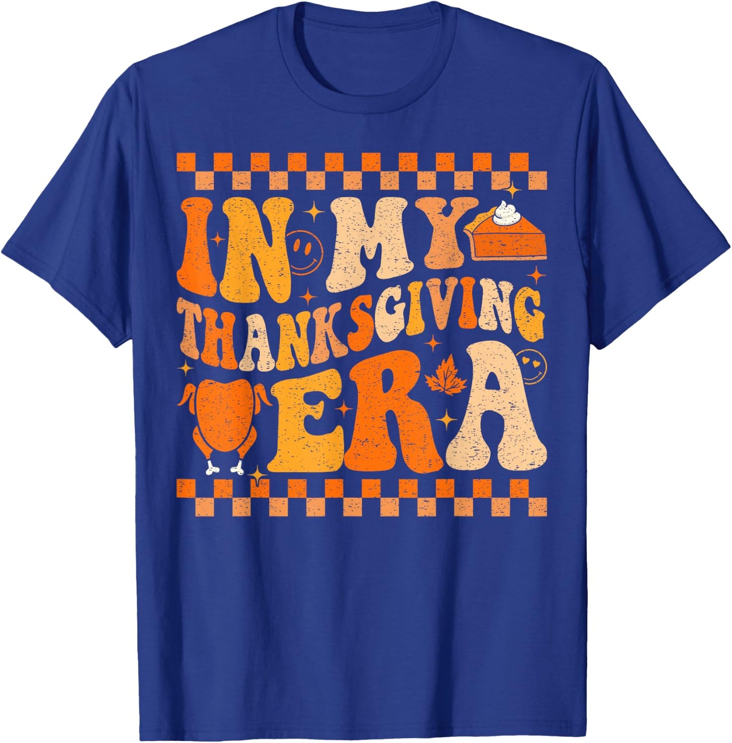 Groovy Thanksgiving Turkey T-Shirt - T-Shirt | Royal