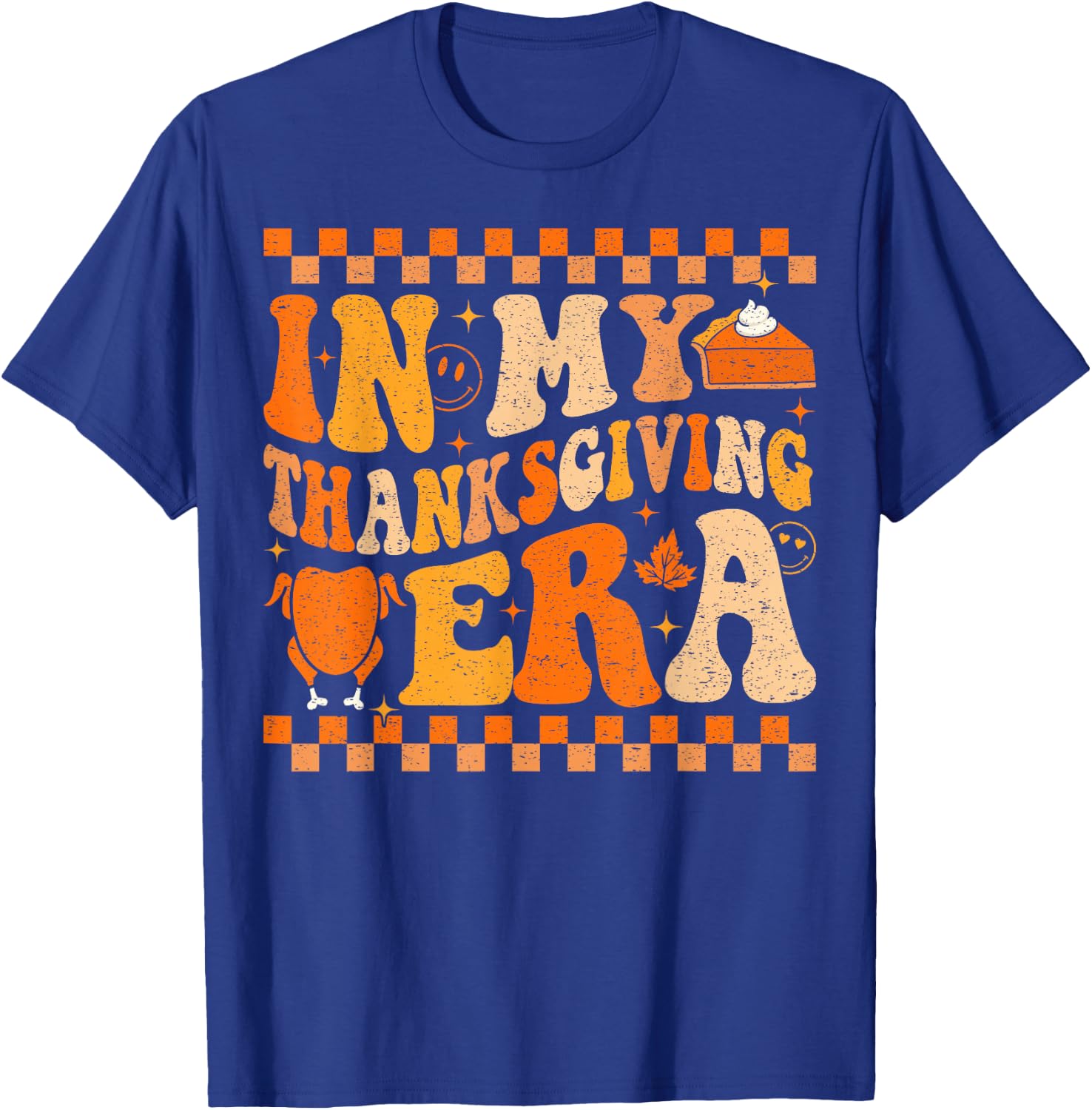 Groovy Thanksgiving Turkey T-Shirt - T-Shirt | Royal