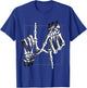 Skeleton Hand Rock On Sign for Halloween Party T-Shirt - T-Shirt | Royal