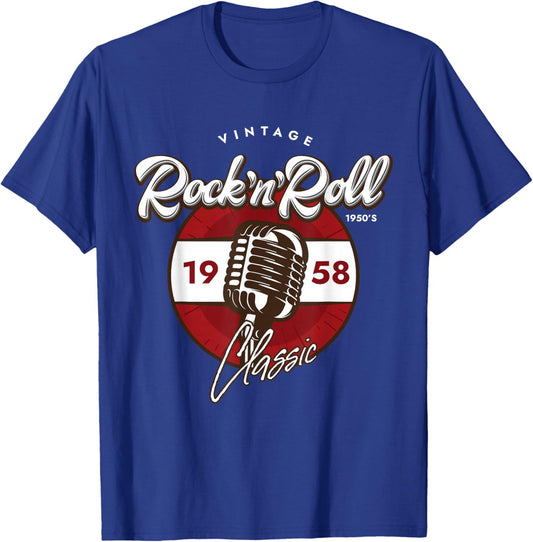 Rock And Roll Sock Hop Dance Retro 1950s Party Vintage Retro T-Shirt - T-Shirt | Royal