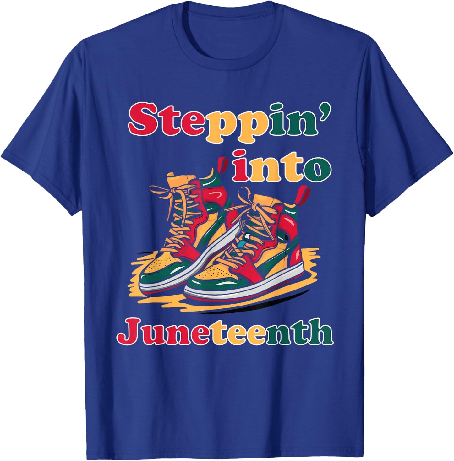 stepping into Juneteenth 1865 for black African American T-Shirt - T-Shirt | Royal