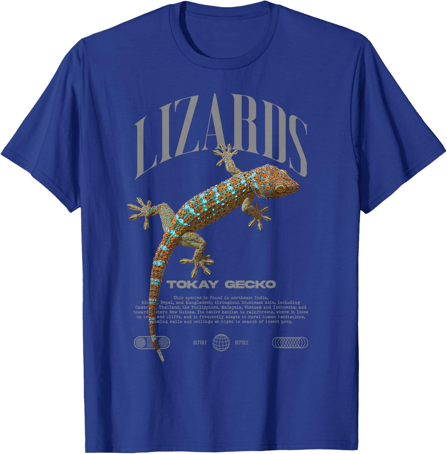 Tokay Gecko Modern Reptile Keeper Streetwear T-Shirt - T-Shirt | Royal