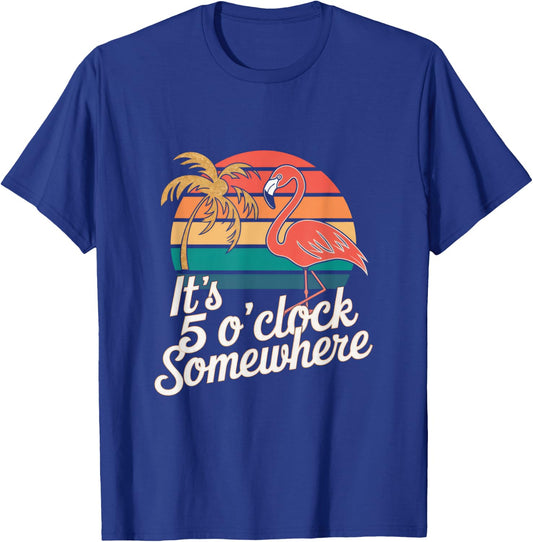 It's 5 O'clock Somewhere - Beach Cocktail Party T-Shirt - T-Shirt | Royal