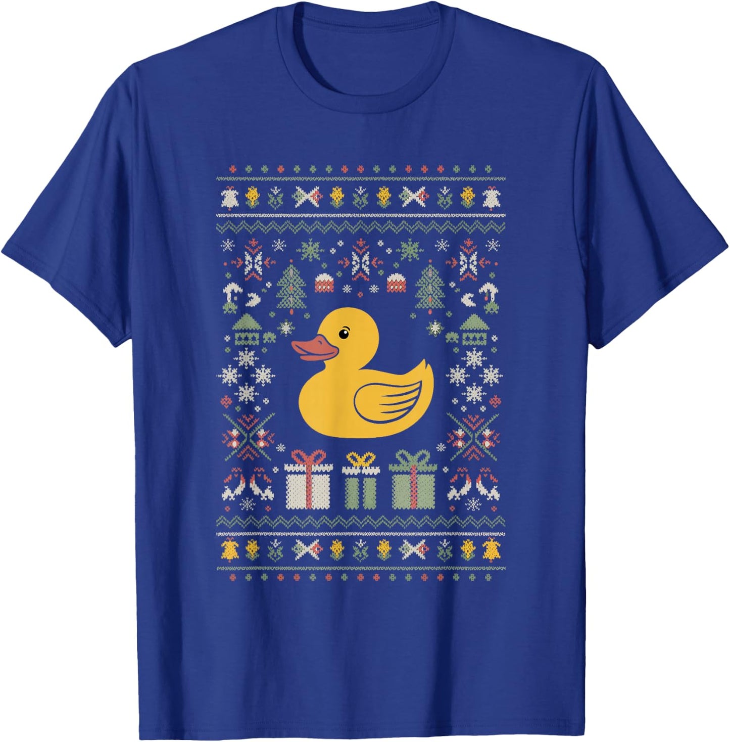 Rubber Duck Ugly Christmas T-Shirt - T-Shirt | Royal