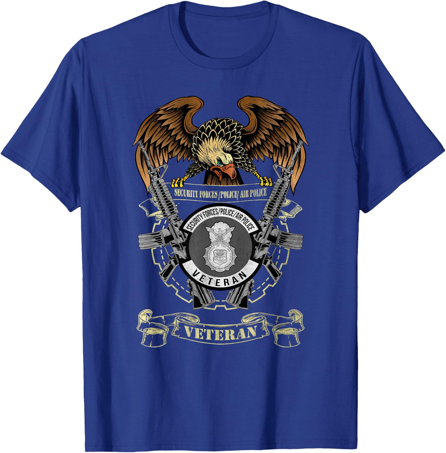 Security Forces Police Air Police Veteran Military Papa T-Shirt - T-Shirt | Royal