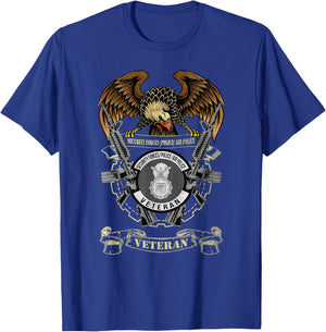 Security Forces Police Air Police Veteran Military Papa T-Shirt - T-Shirt | Royal
