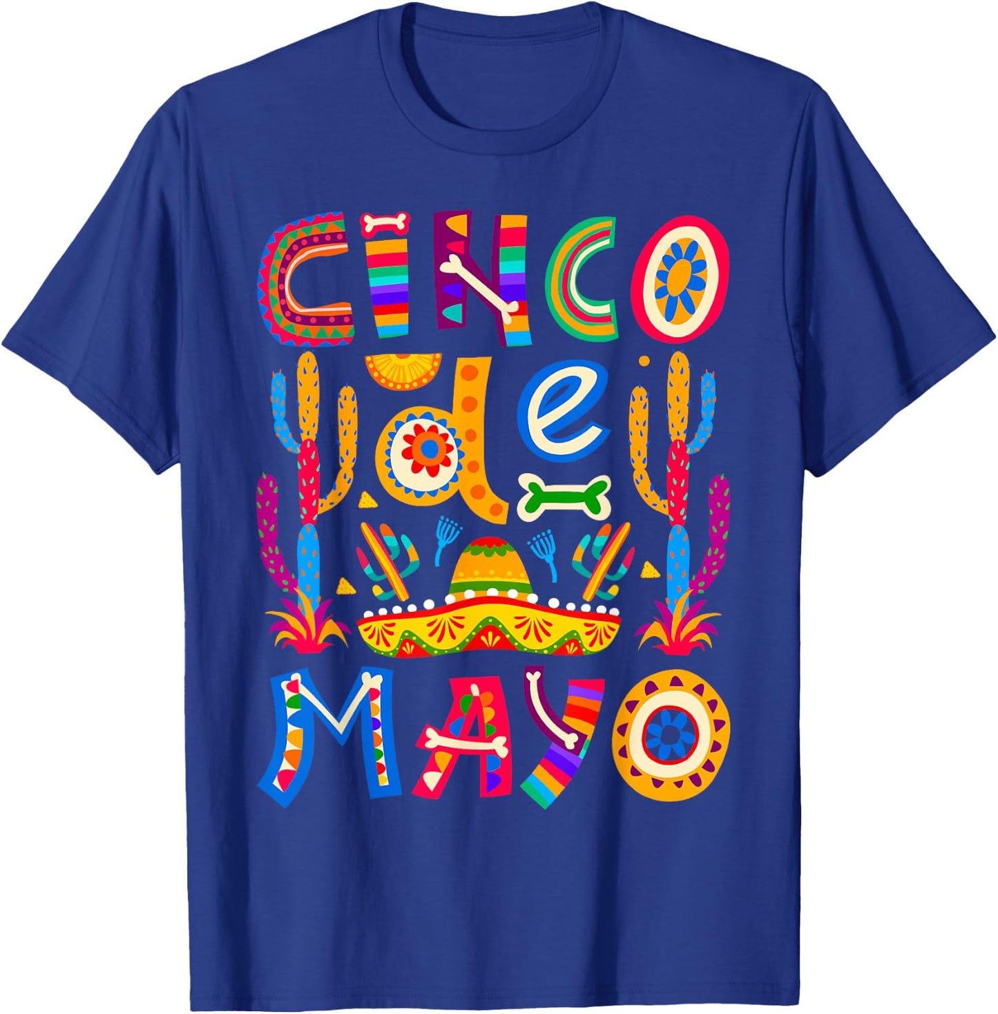 Cinco De Mayo Lets Fiesta Squad 5 De Mayo Mexican Men Women T-Shirt - T-Shirt | Royal