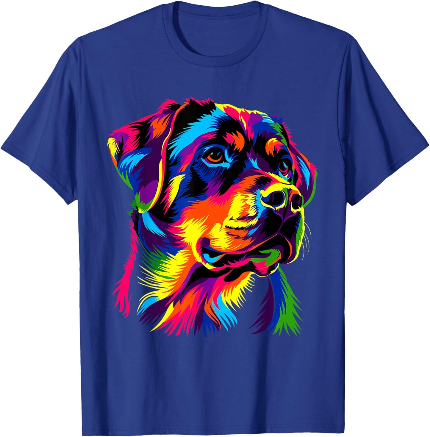 Rottweiler Hund Bunte Farben Pop Art Hunde Stolz Rottweiler T-Shirt - T-Shirt | Royal