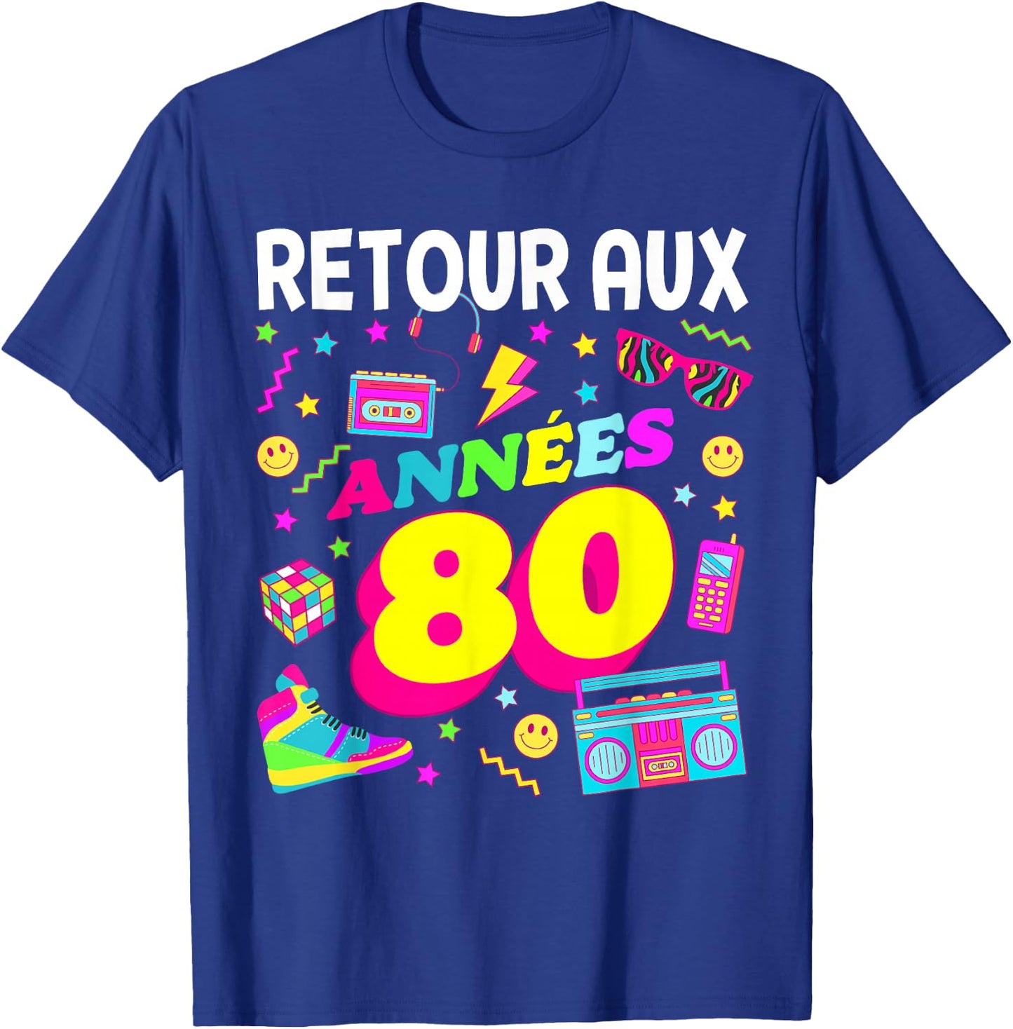 Party 80s Birthday Party 80s Retro Style , Black, S T-Shirt - T-Shirt | Royal