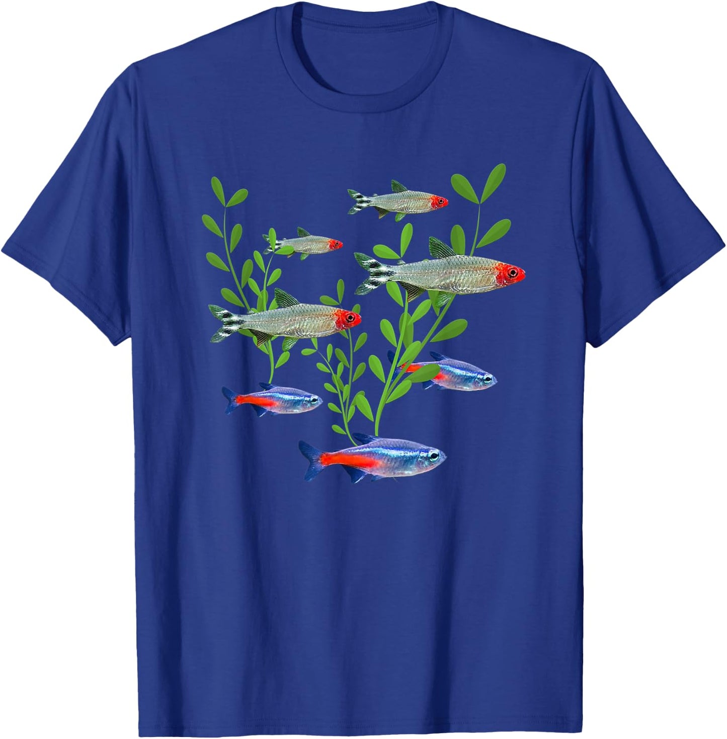 Tetras Aquarium Neon Tetras Rummy Nose Tetras Fish Gift T-Shirt - T-Shirt | Royal