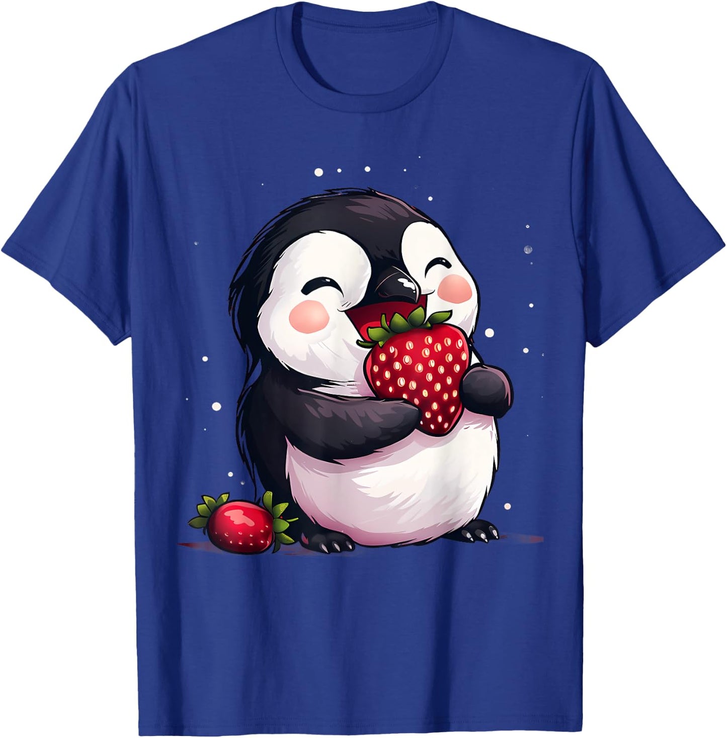 Strawberry Penguin Strawberry Fruit Animal Art Artwork T-Shirt - T-Shirt | Royal