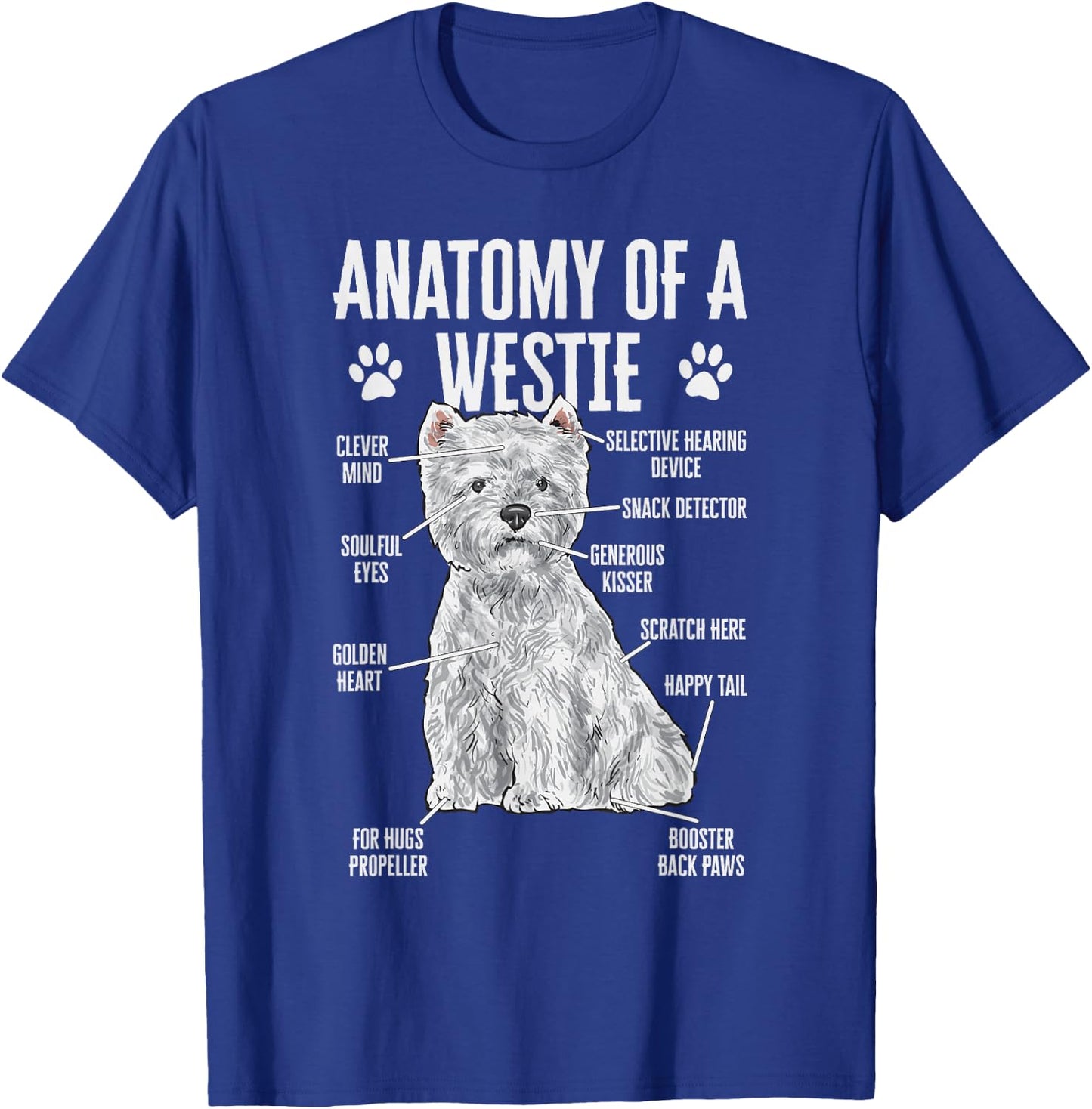Westie Dog West Highland White Terrier T-Shirt - T-Shirt | Royal