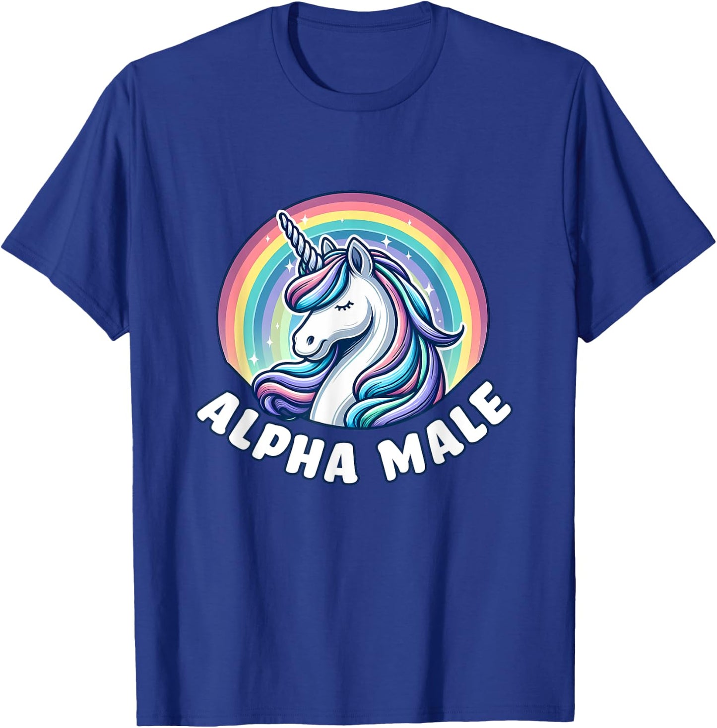 Alpha Male Unicorn Ironic Cute Funny Sarcastic Humor T-Shirt - T-Shirt | Royal