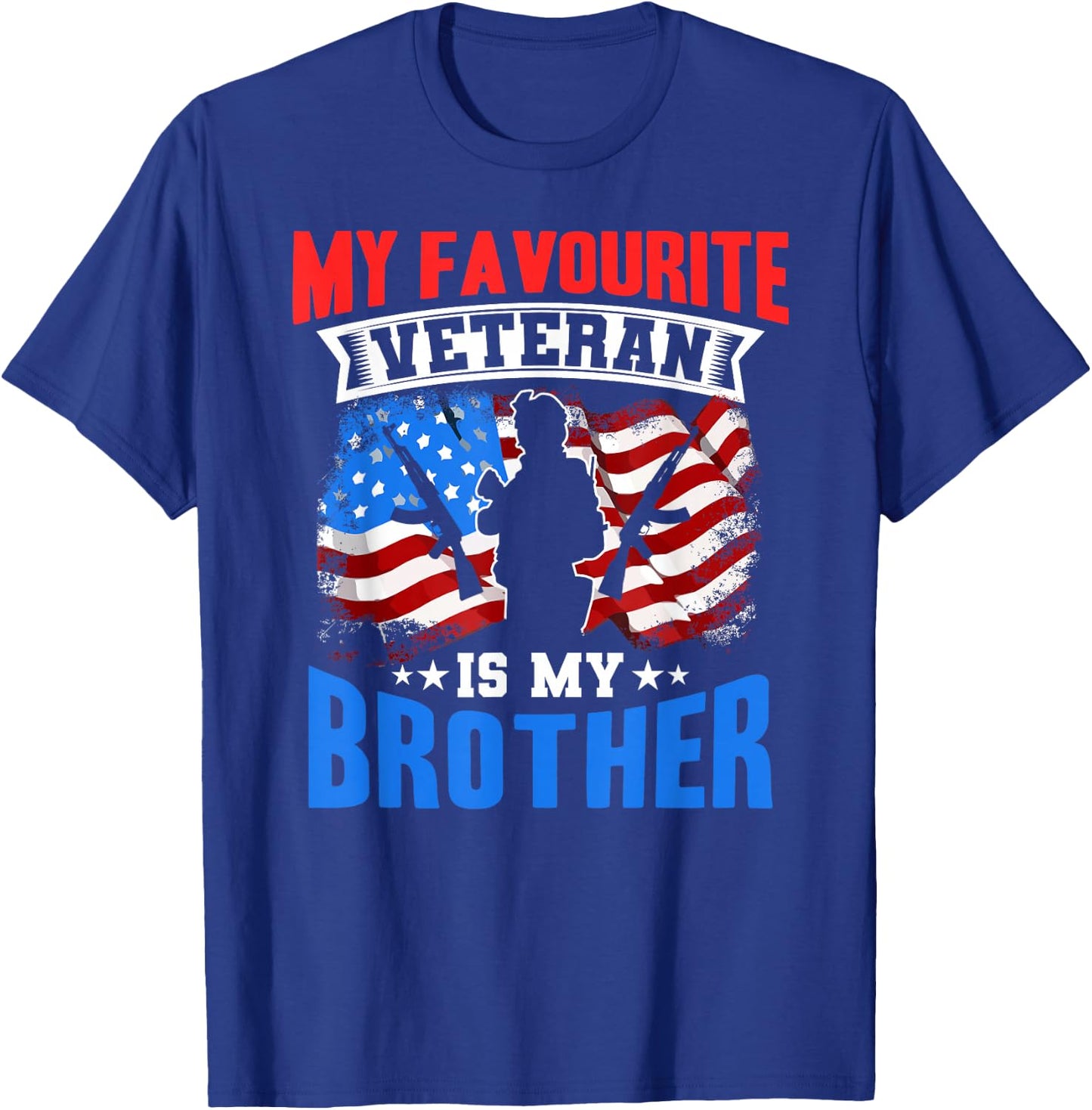 Mein Liebster Veteran Ist Mein Bruder Soldier Military Sayings T-Shirt - T-Shirt | Royal