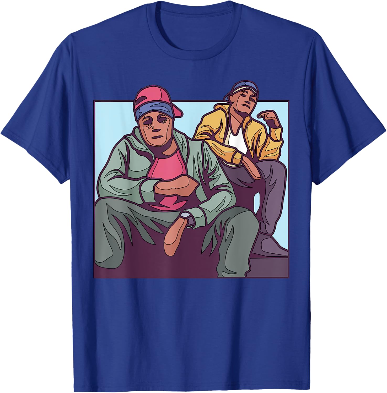 Cartoon Characters In Casual Wear For Adults T-Shirt - T-Shirt | Royal