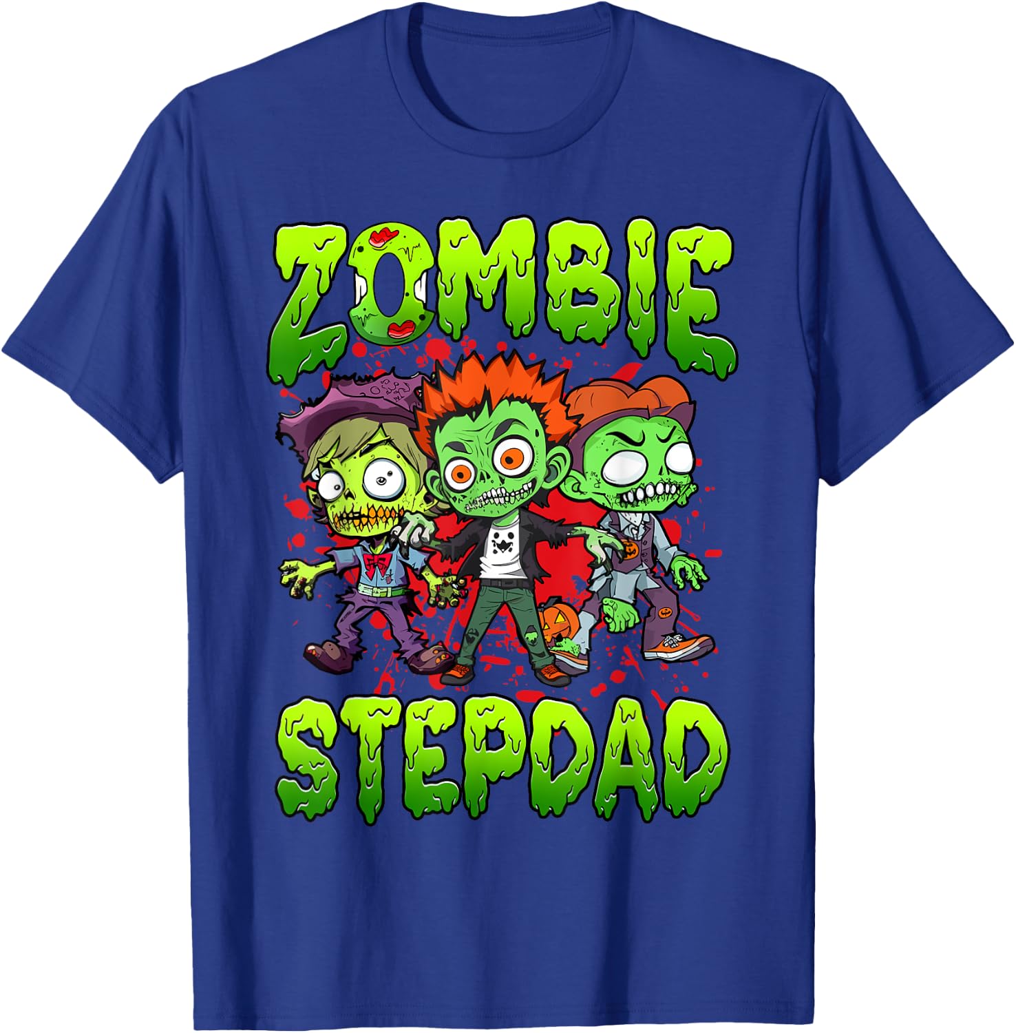 Zombie Stepdad Halloween Costume Family Matching T-Shirt - T-Shirt | Royal