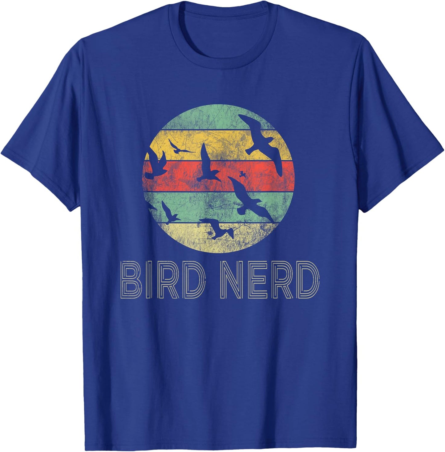 Retro Birding Bird Watching Nerd | Funny Bird Watcher T-Shirt - T-Shirt | Royal