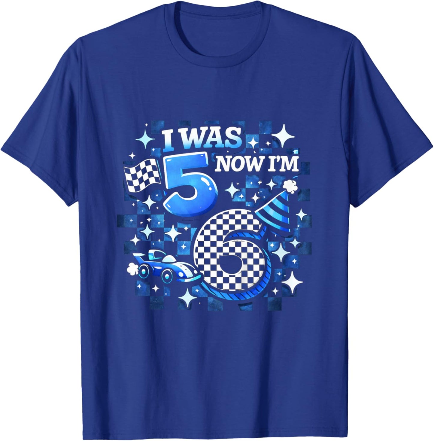 Kids I was 5 Now I'm 6 6th Birthday Birthday Boys T-Shirt - T-Shirt | Royal