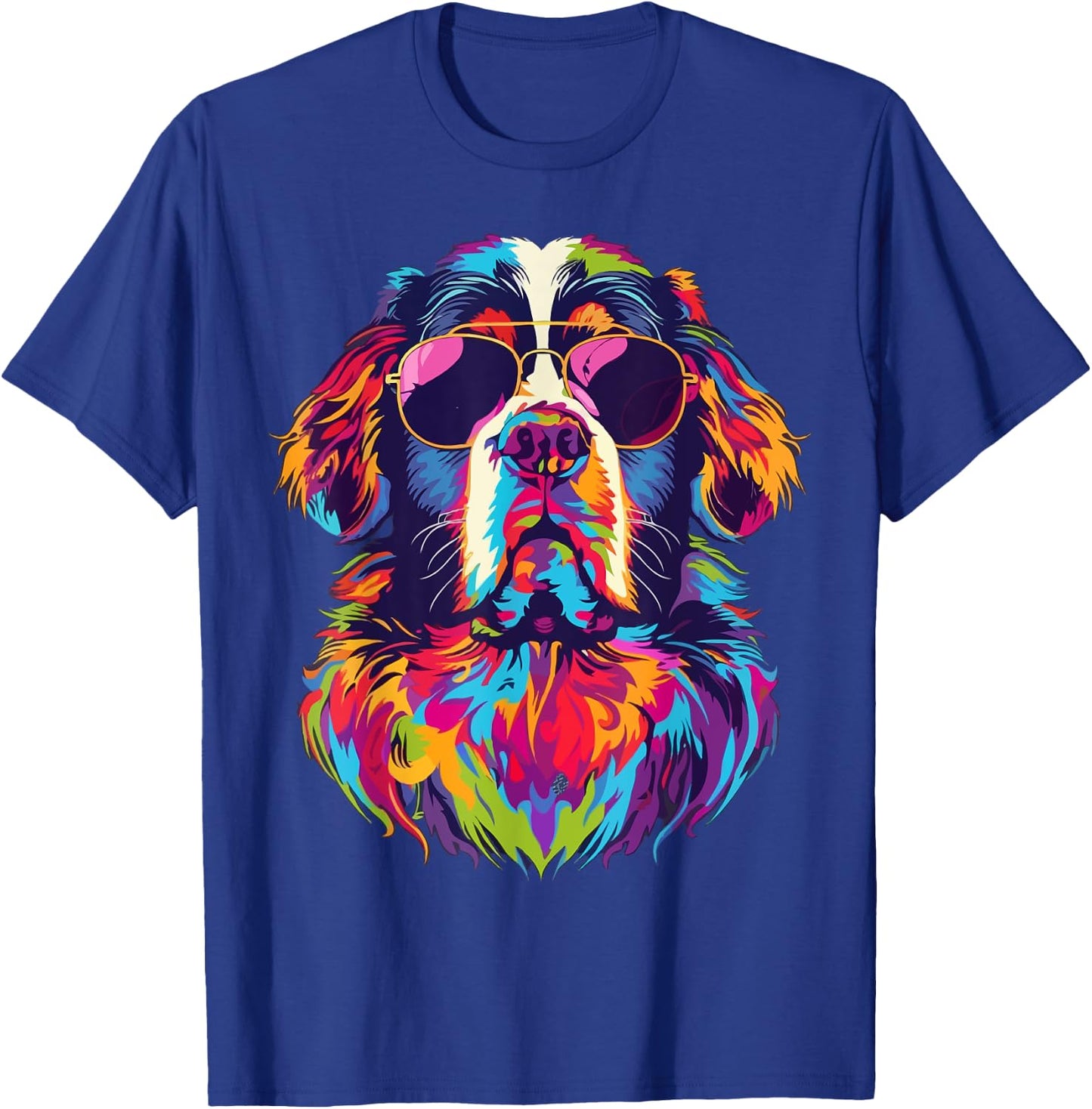 Saint Bernard Lovers Design Pop Art Funny St Bernard Dog T-Shirt - T-Shirt | Royal