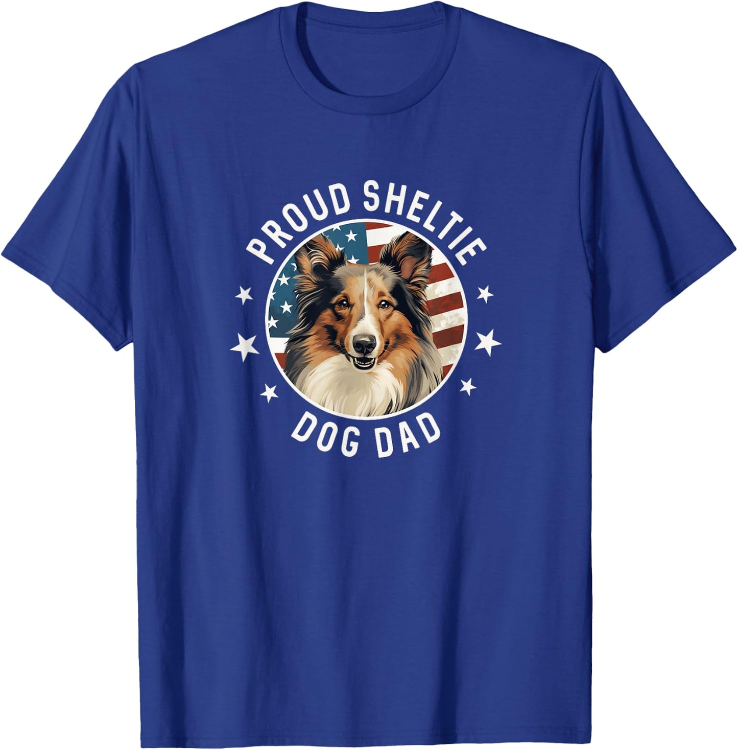 Sheltie Gifts , Proud Sheltie Dog Dad T-Shirt - T-Shirt | Royal
