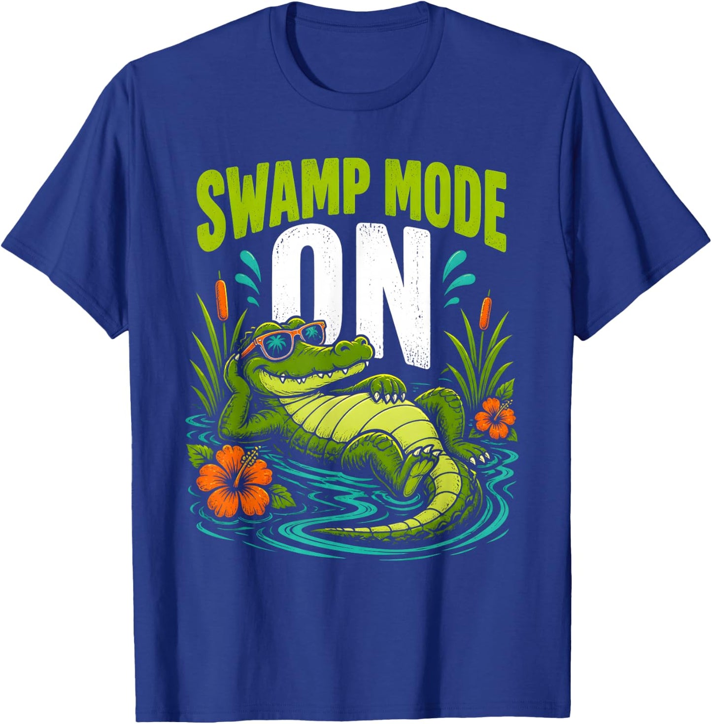 Swamp Mode On Aligator Bayou Spirit T-Shirt - T-Shirt | Royal