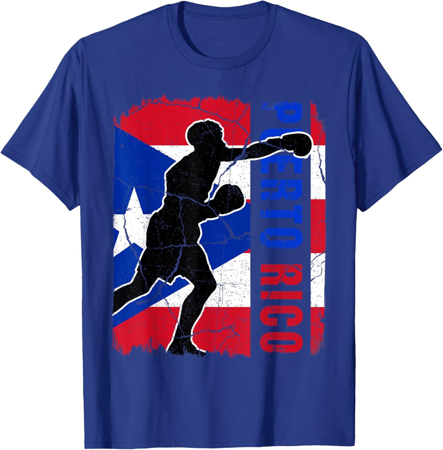 Puerto Rican Boxing Team Puerto Rico Flag Boxing Gloves T-Shirt - T-Shirt | Royal