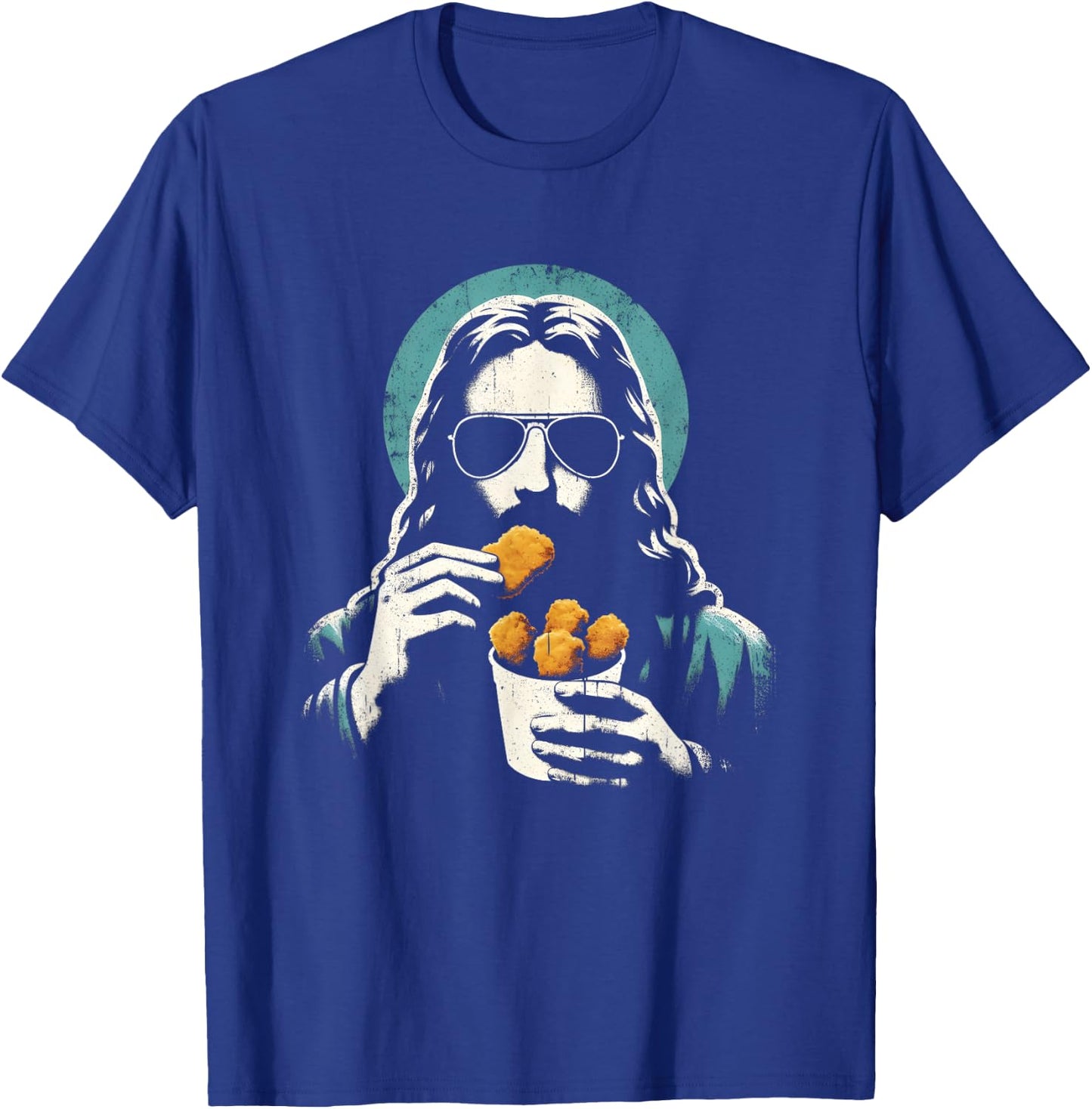 Jesus Chicken Nuggets - Funny Christian Religious Nug Lover T-Shirt - T-Shirt | Royal