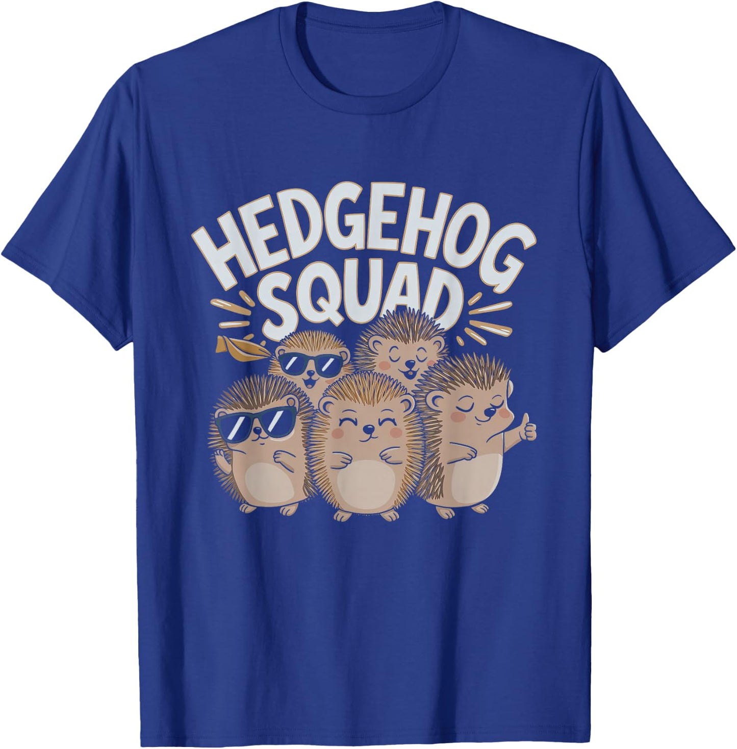 Funny Hedgehog Squad Design T-Shirt - T-Shirt | Royal