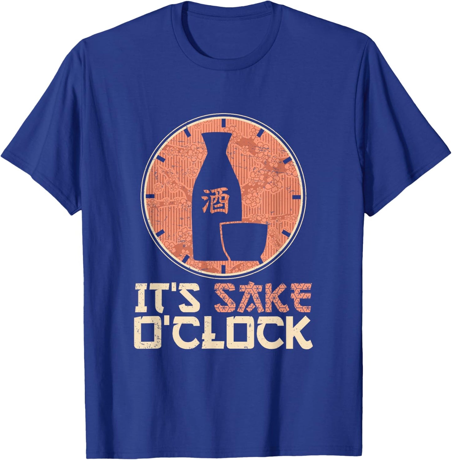 Japanese Sake O'Clock Funny Rice Wine T-Shirt - T-Shirt | Royal