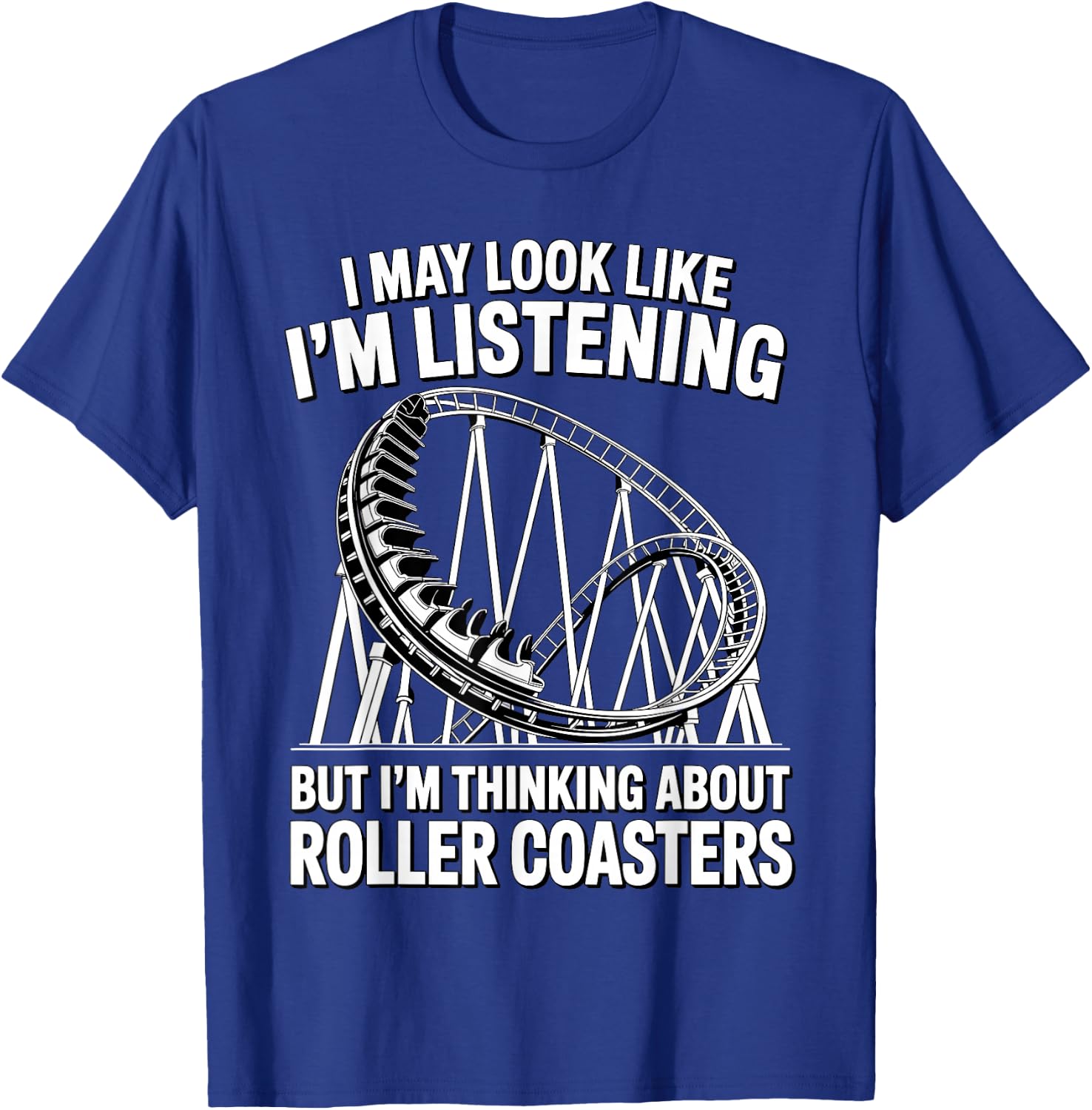 Funny Roller Coaster Art Women Roller Coaster Lover T-Shirt - T-Shirt | Royal