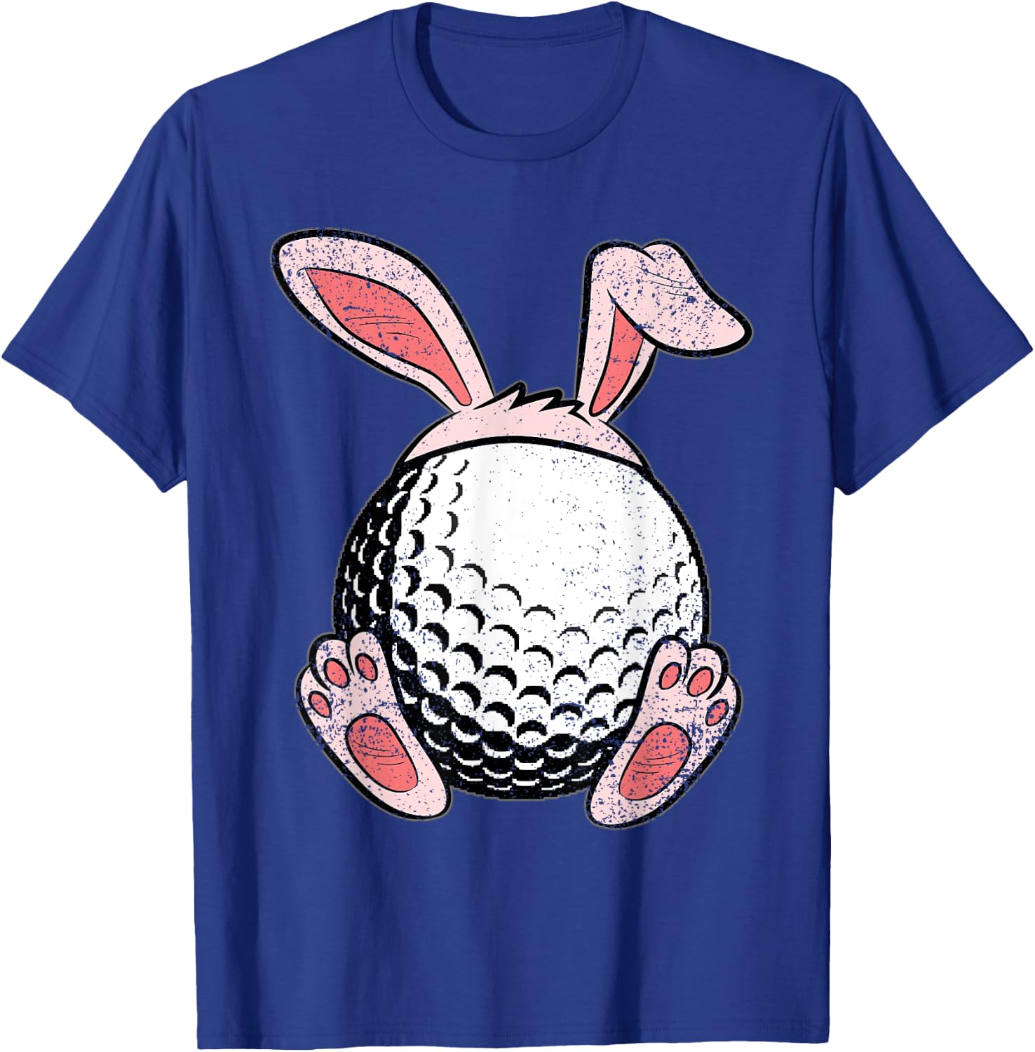 Easter Golf Lover Bunny Ears Ball Cute Rabbit Sport T-Shirt - T-Shirt | Royal