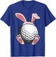 Easter Golf Lover Bunny Ears Ball Cute Rabbit Sport T-Shirt - T-Shirt | Royal