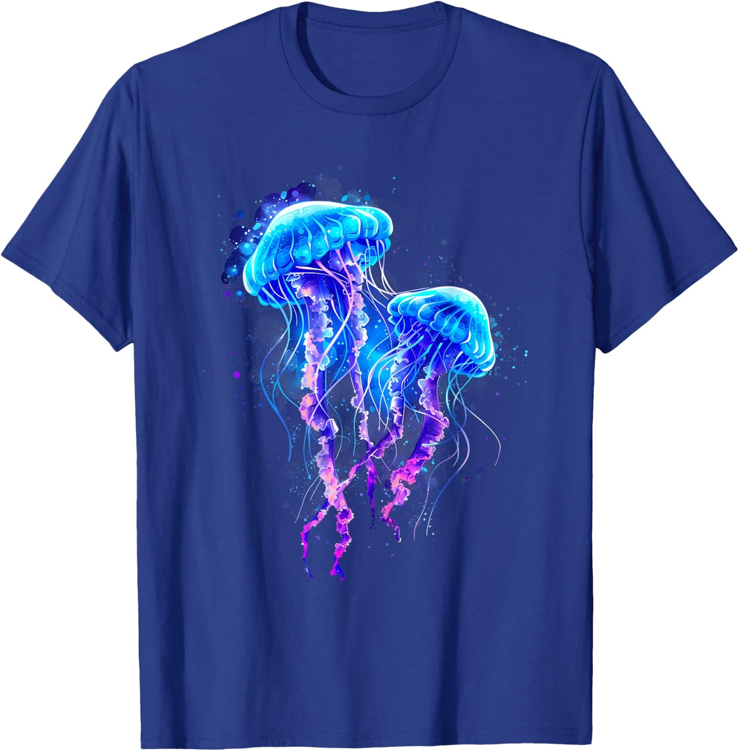 Jellyfish Artwork Sea Ocean Jellyfish Motif Marine Mammal T-Shirt - T-Shirt | Royal