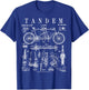 Tandem Bicycle Cycling Cyclist Biker Bike Vintage Patent T-Shirt - T-Shirt | Royal