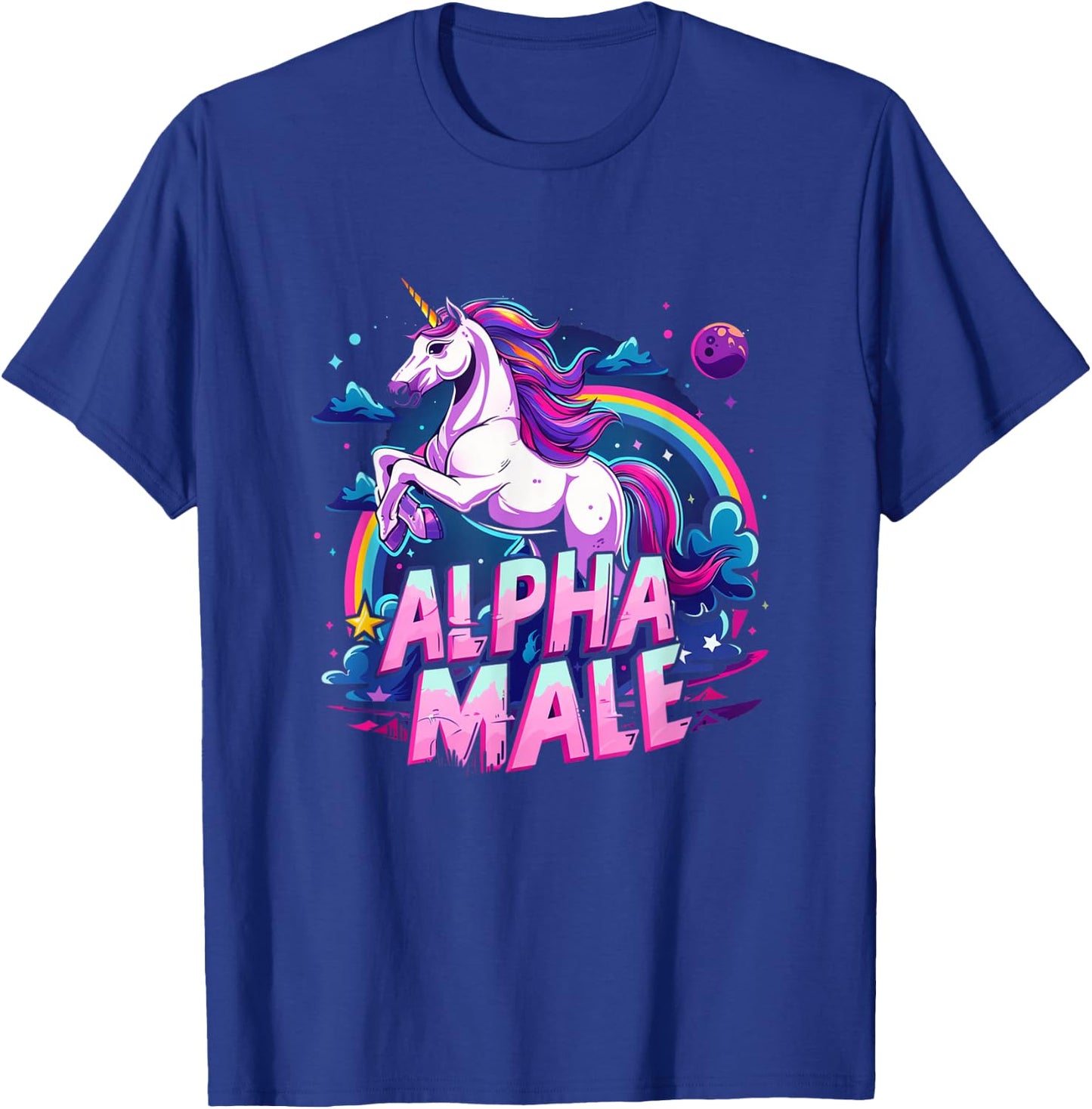 Alpha Male Unicorn Shirt - Alpha Male Unicorn T-Shirt - T-Shirt | Royal
