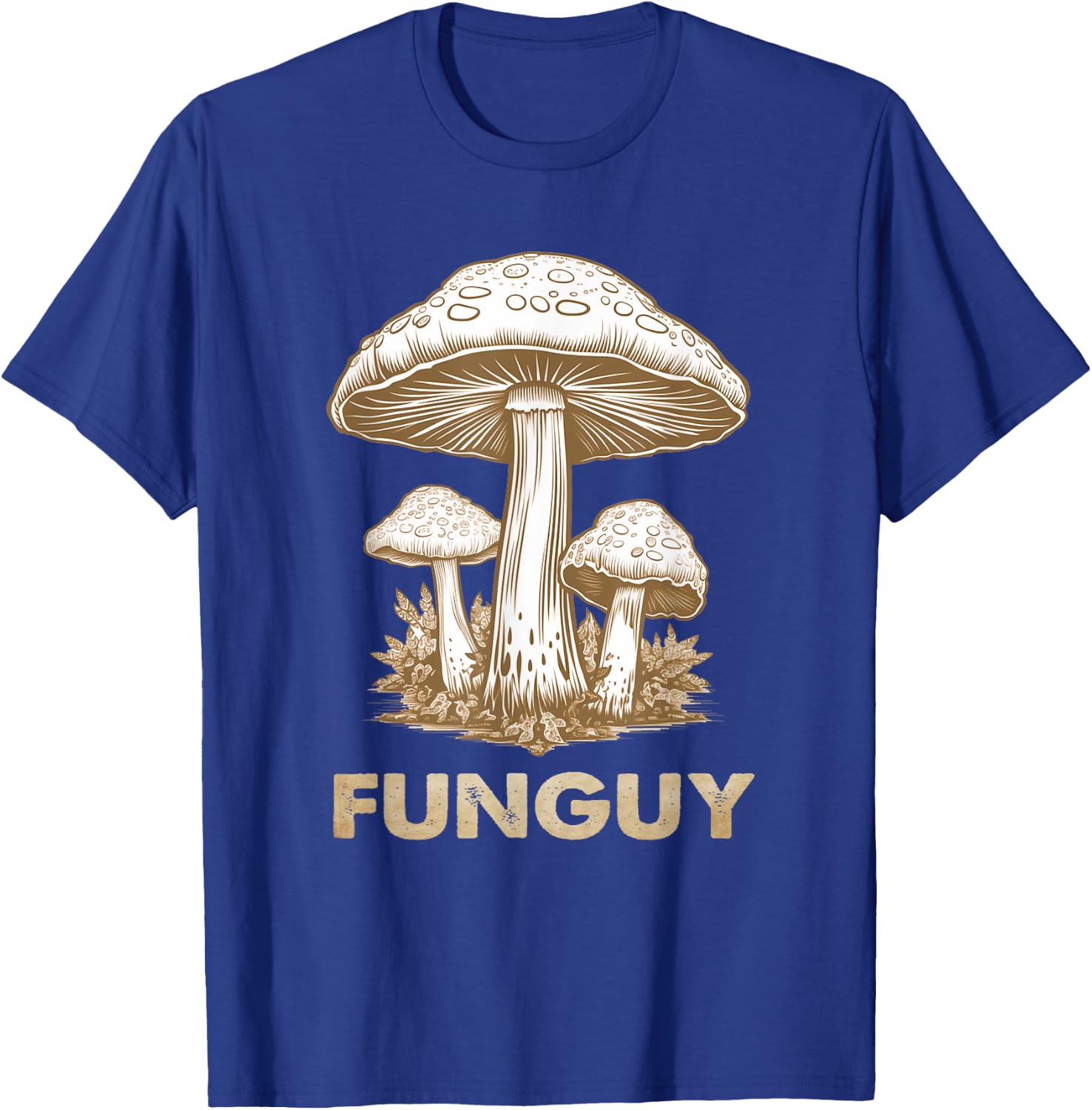 Vintage Funny Guy Funguy Funny Fungi Fungus Mushroom Men T-Shirt - T-Shirt | Royal