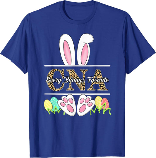 Every Bunnys Is Favorite CNA Cute Bunnies Easter Nurse T-Shirt - T-Shirt | Royal
