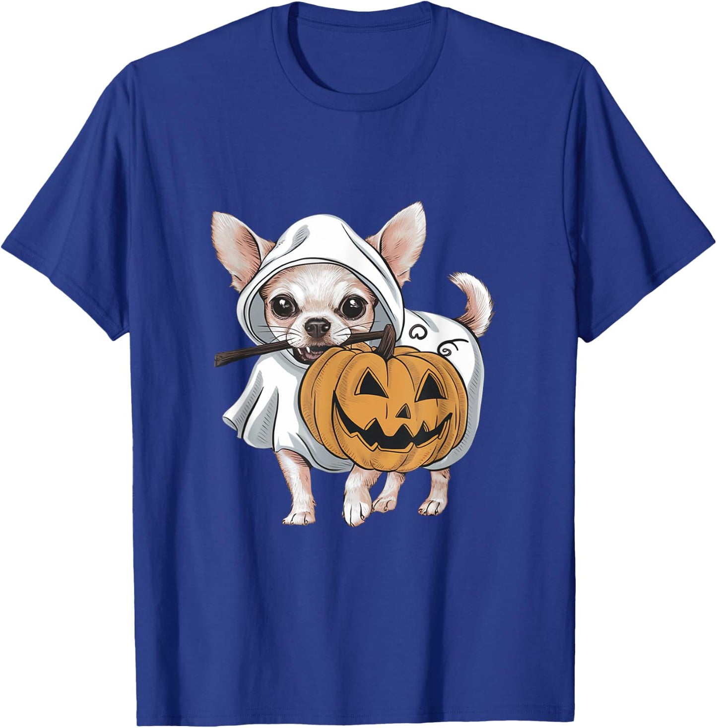 Chihuahua Ghost Dog Halloween T-Shirt - T-Shirt | Royal